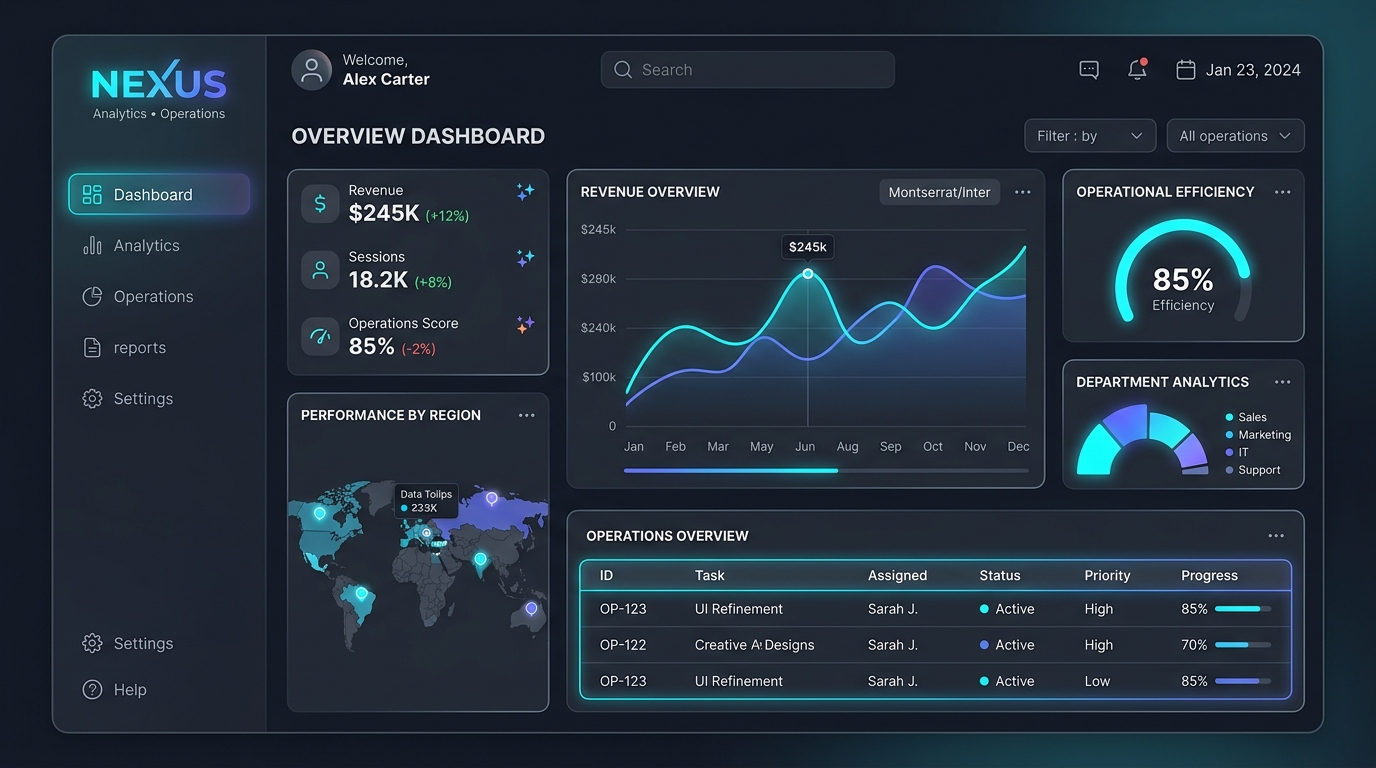 Dashboard Analytics Mockup